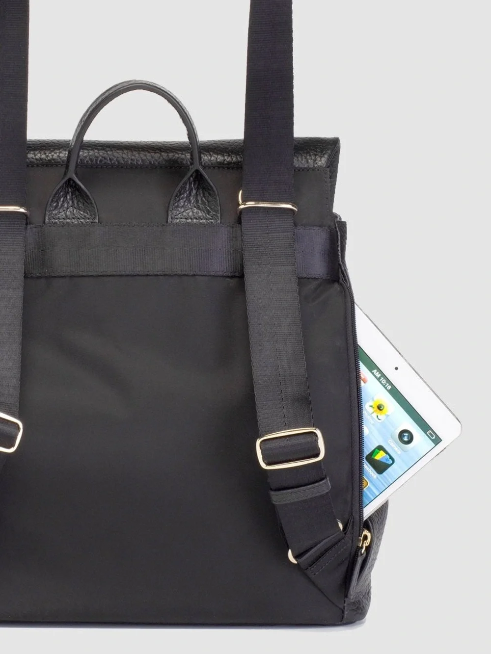 Storksak London Pebbled Leather Convertible Diaper Bag Backpack Maternity Baby